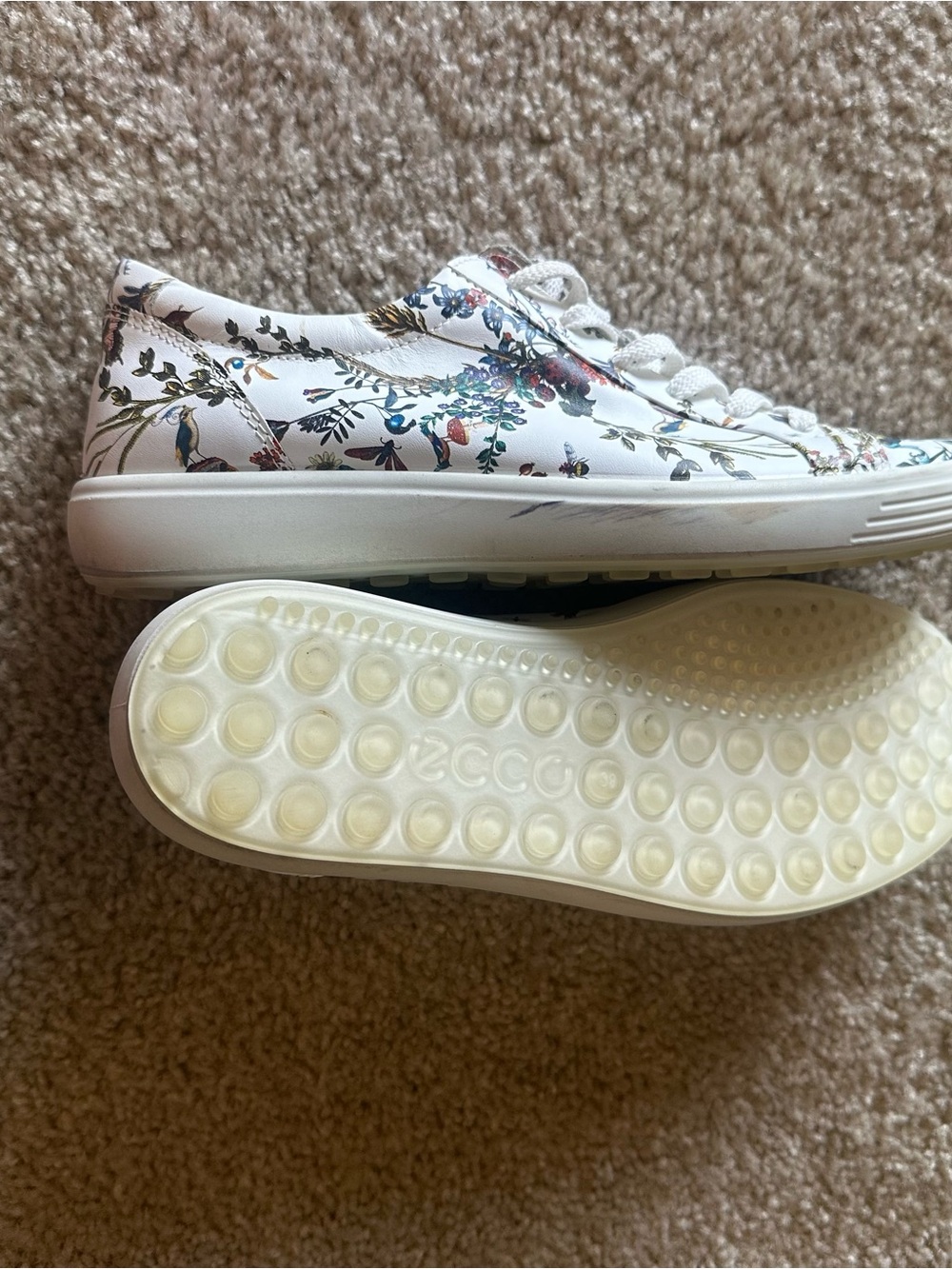 RARE Ecco Soft 7 Women’s Kristjana S. Williams Leather Sneaker US 8/8.5  EU 39 - Picture 9 of 10